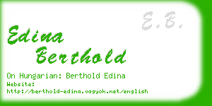 edina berthold business card